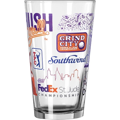 Championnat FedEx St. Jude 16 oz. Verre à pinte dispersée