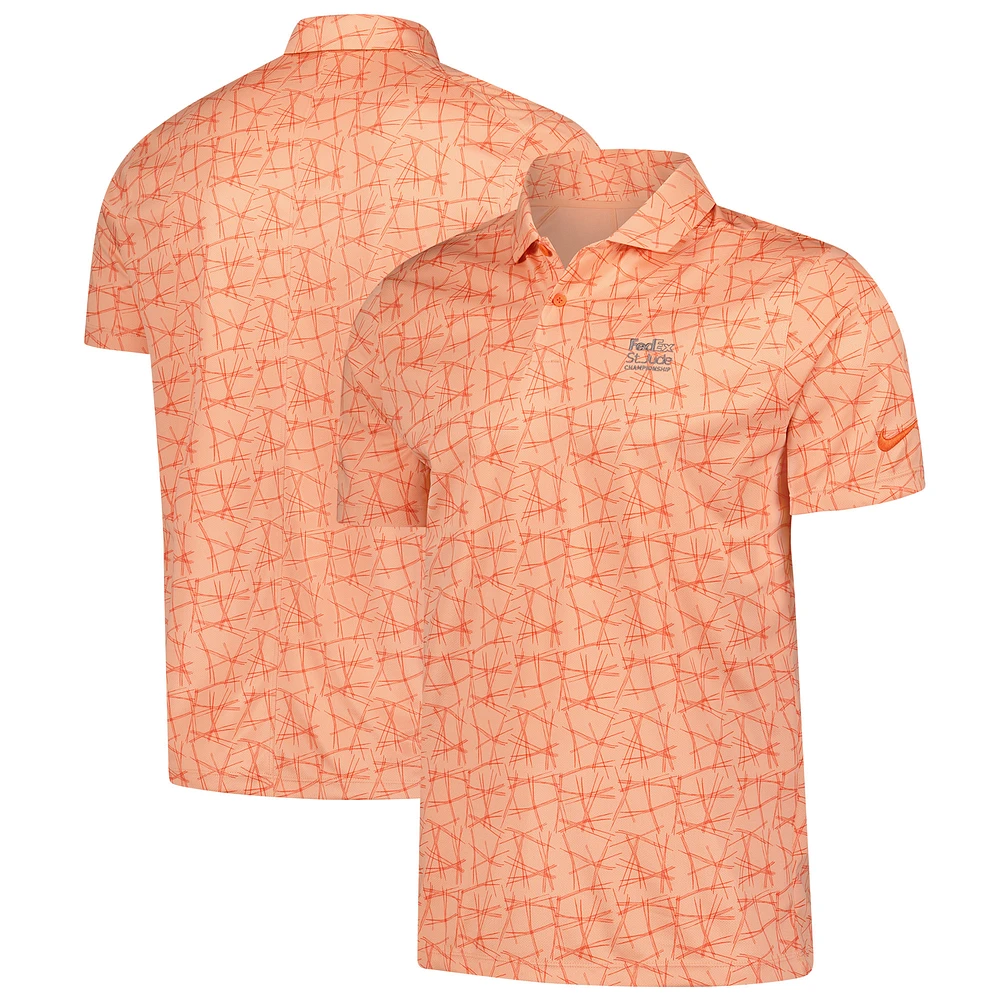 Men's Nike Orange FedEx St. Jude Championship Longleaf Performance Polo