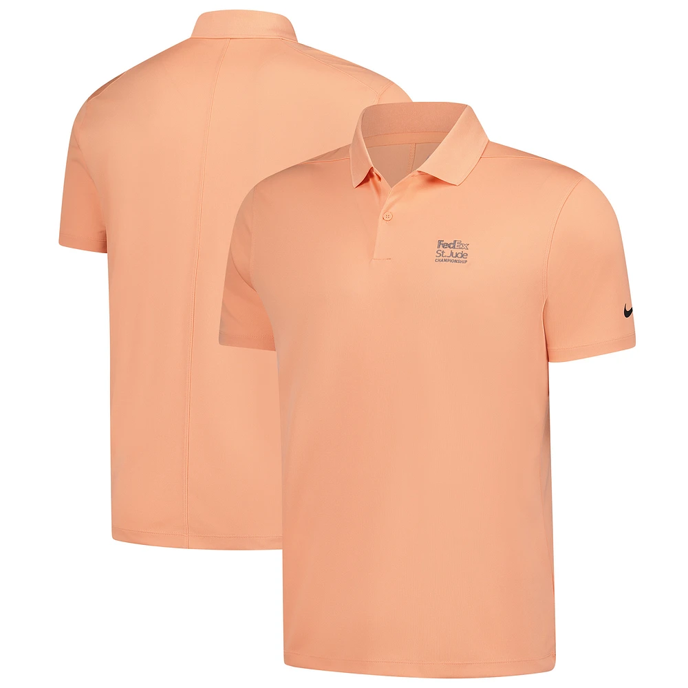 Polo Nike orange FedEx St. Jude Championship Victory Solid Performance pour homme