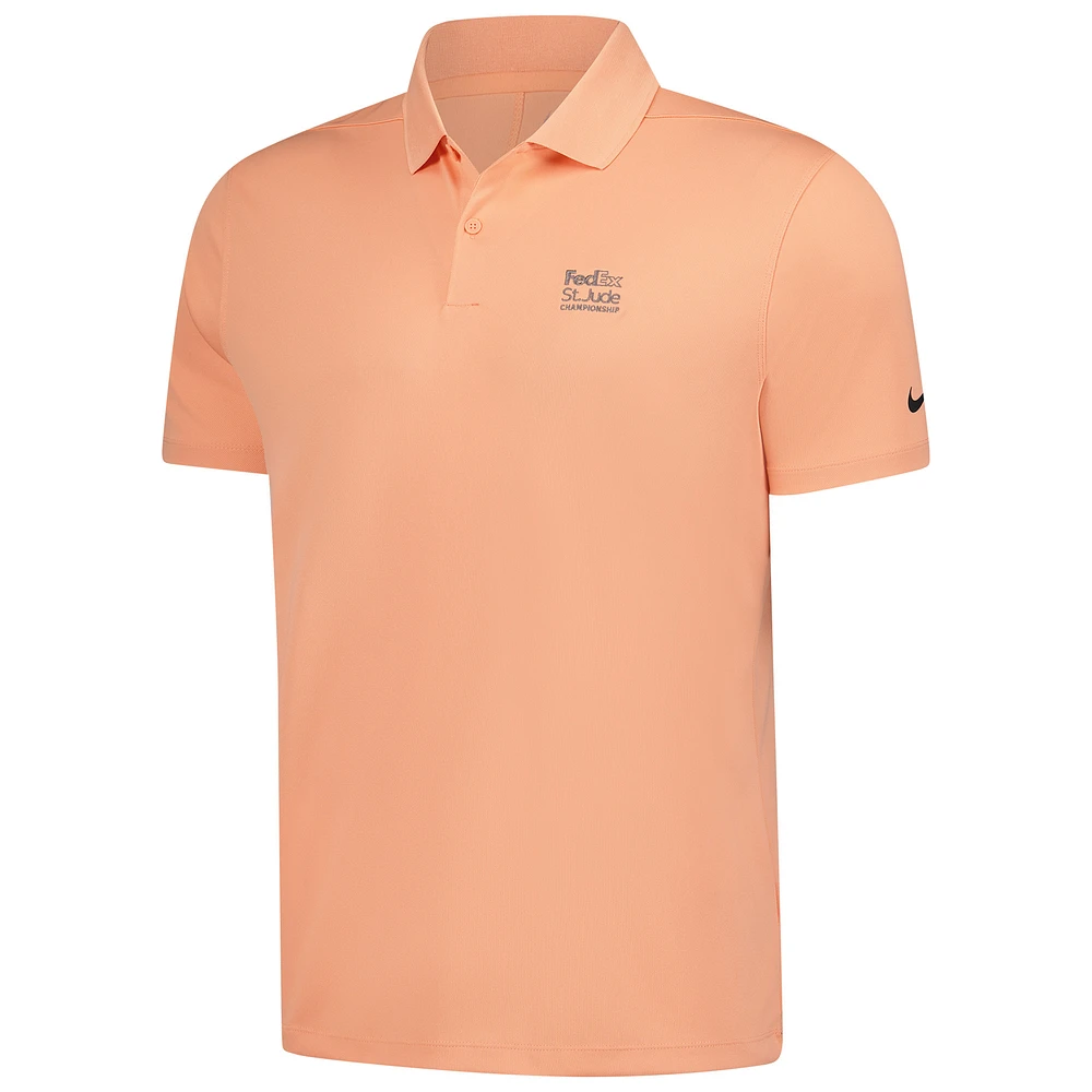 Polo Nike orange FedEx St. Jude Championship Victory Solid Performance pour homme