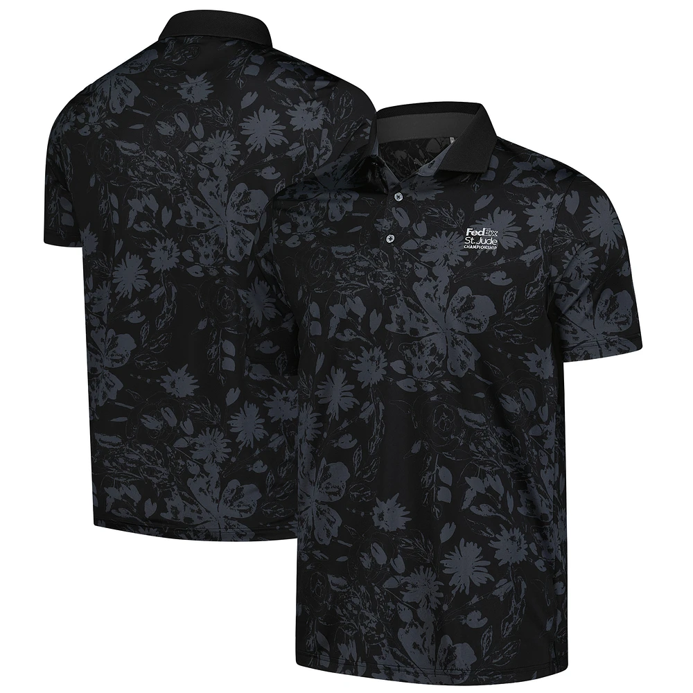 Polo Puma noir FedEx St. Jude Championship MATTR Rose pour homme