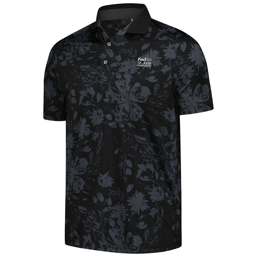 Polo Puma noir FedEx St. Jude Championship MATTR Rose pour homme