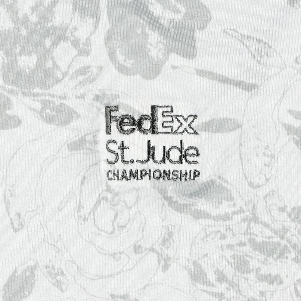 Men's Puma  White FedEx St. Jude Championship Pure 2.0 Rose Quarter-Zip Pullover