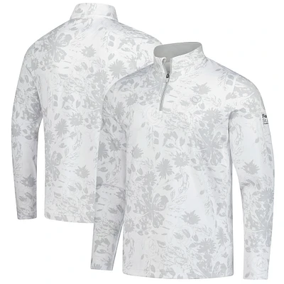 Men's Puma  White FedEx St. Jude Championship Pure 2.0 Rose Quarter-Zip Pullover