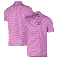 Polo FootJoy rose FedEx St. Jude Championship ProDry Performance Lisle Feeder Stripe pour hommes