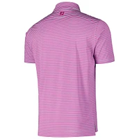 Men's FootJoy Pink FedEx St. Jude Championship ProDry Performance Lisle Feeder Stripe Polo