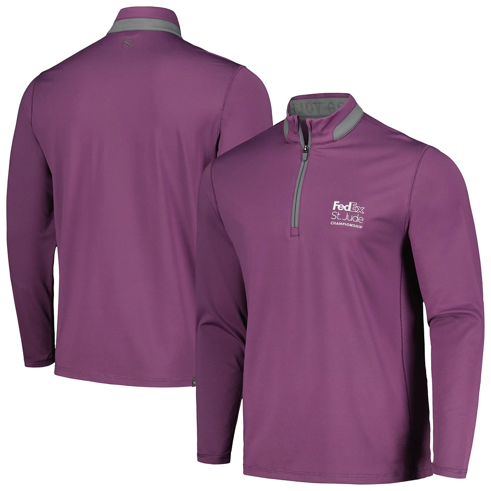 Haut léger à quart de zip Puma Purple FedEx St. Jude Championship YouV pour hommes