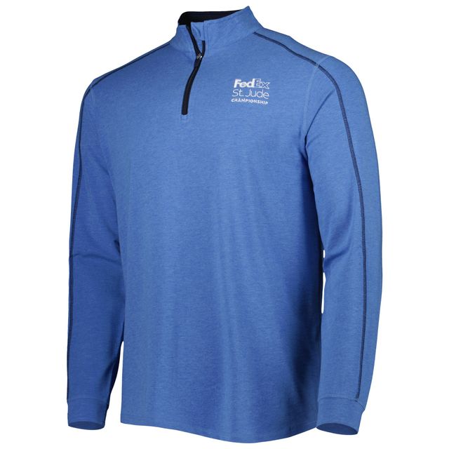 Tasc Performance Heathered Royal FedEx St. Jude Championship Carrollton Quarter-Zip Jacket pour homme