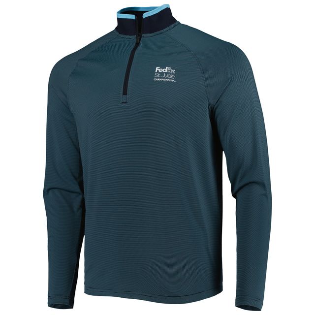 Under Armour Bleu FedEx St. Jude Championship T2 Green Stripe Raglan Quarter-Zip Jacket