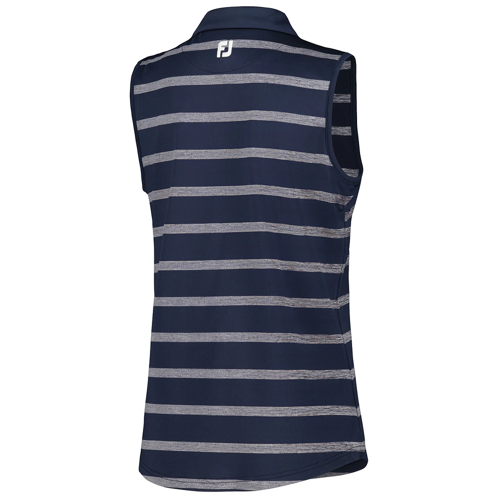 Women's FootJoy Navy FedEx St. Jude Championship Sleeveless ProDry Polo