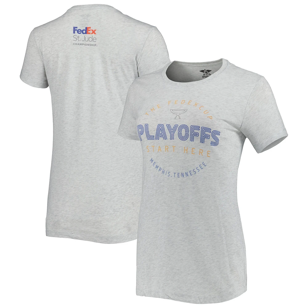 Women's Imperial Gray FedEx St. Jude Championship Playoffs Start Here Tri-Blend T-Shirt