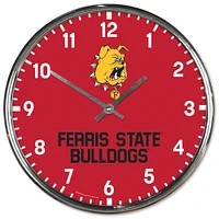 Horloge murale chromée WinCraft Ferris State Bulldogs