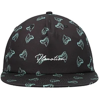 Men's Flomotion Black Toothy Snapback Hat