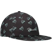 Men's Flomotion Black Toothy Snapback Hat