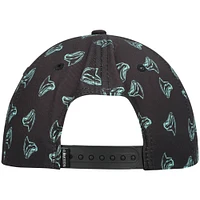 Men's Flomotion Black Toothy Snapback Hat