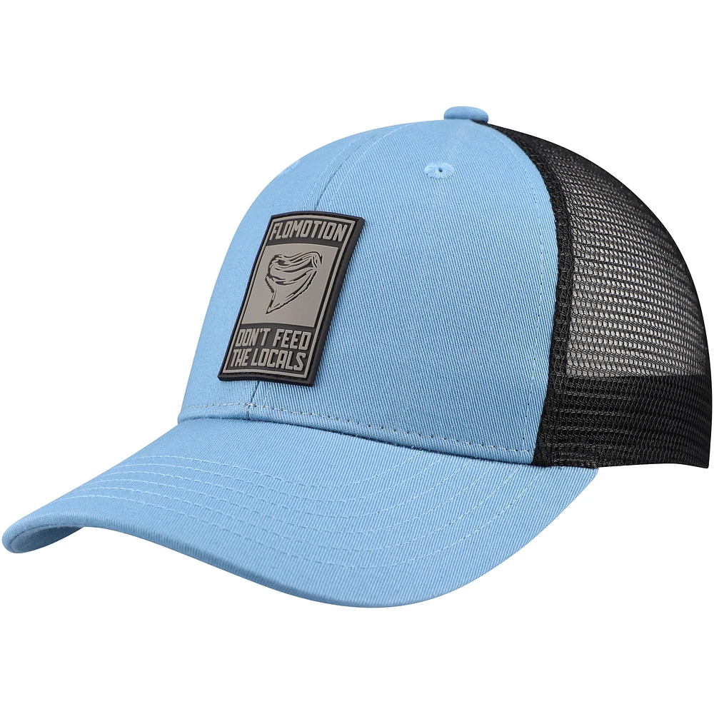 Casquette ajustable Flomotion bleu clair/noir Infested Trucker pour hommes