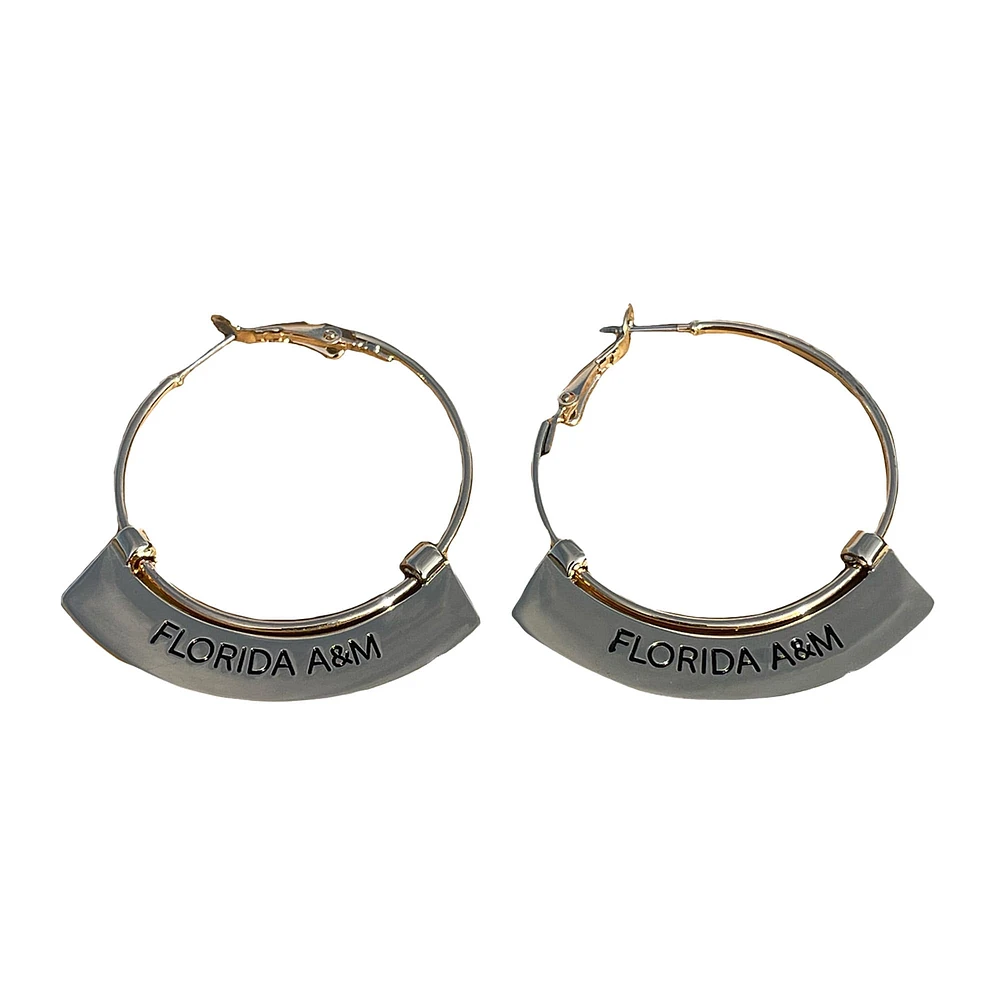 Florida A&M Rattlers Weller Gold Hoop Earrings