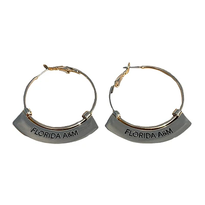 Florida A&M Rattlers Weller Gold Hoop Earrings