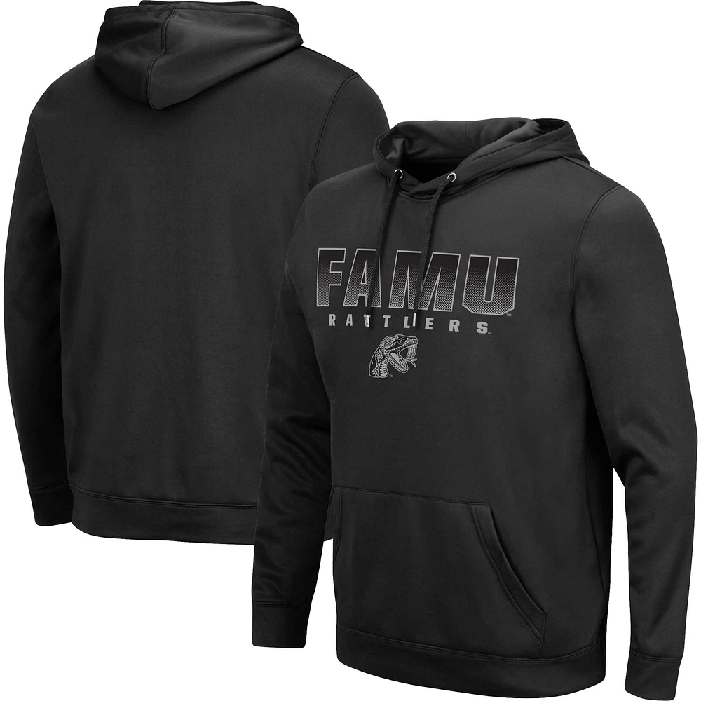 Sweat à capuche noir Colosseum Florida A&M Rattlers Blackout 3.0 pour homme