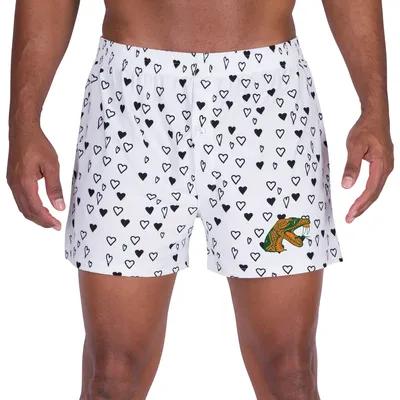Florida A&M Rattlers Concepts Sport Epiphany Allover Print Knit Boxer Shorts - White
