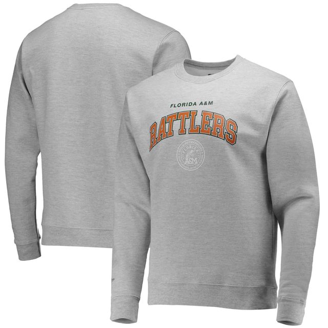 Mitchell & Ness Heathered Grey Florida A&M Rattlers Classic Arch Sweat-shirt à enfiler pour hommes