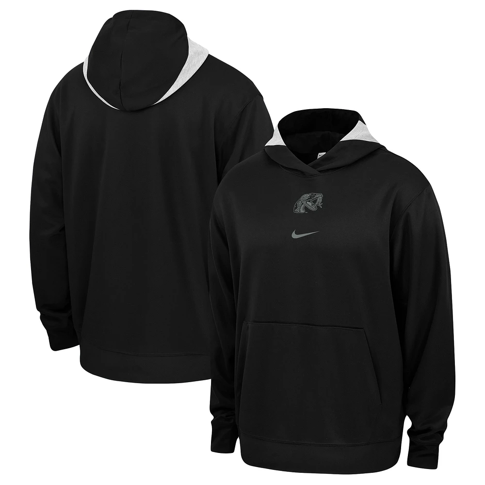 Men's Nike Black Florida A&M Rattlers Basketball Spotlight Performance Pullover Hoodie