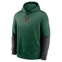 Men's Nike Green Florida A&M Rattlers 2024 Sideline Club Pullover Hoodie