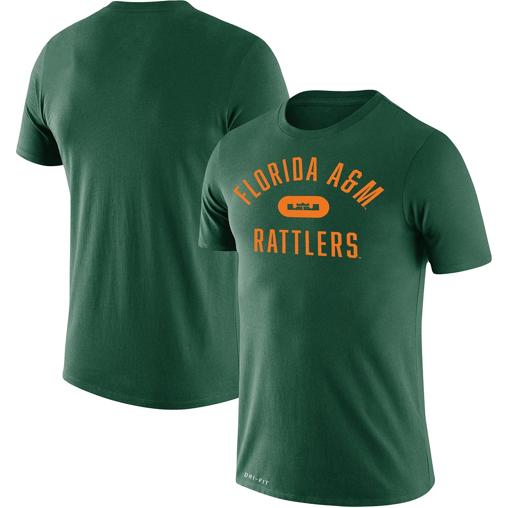 T-shirt Nike x LeBron James Green Florida A&M Rattlers Collection Legend Performance pour homme