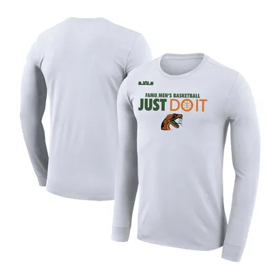 Men's Nike x LeBron James White Florida A&M Rattlers Legend Performance Long Sleeve T-Shirt