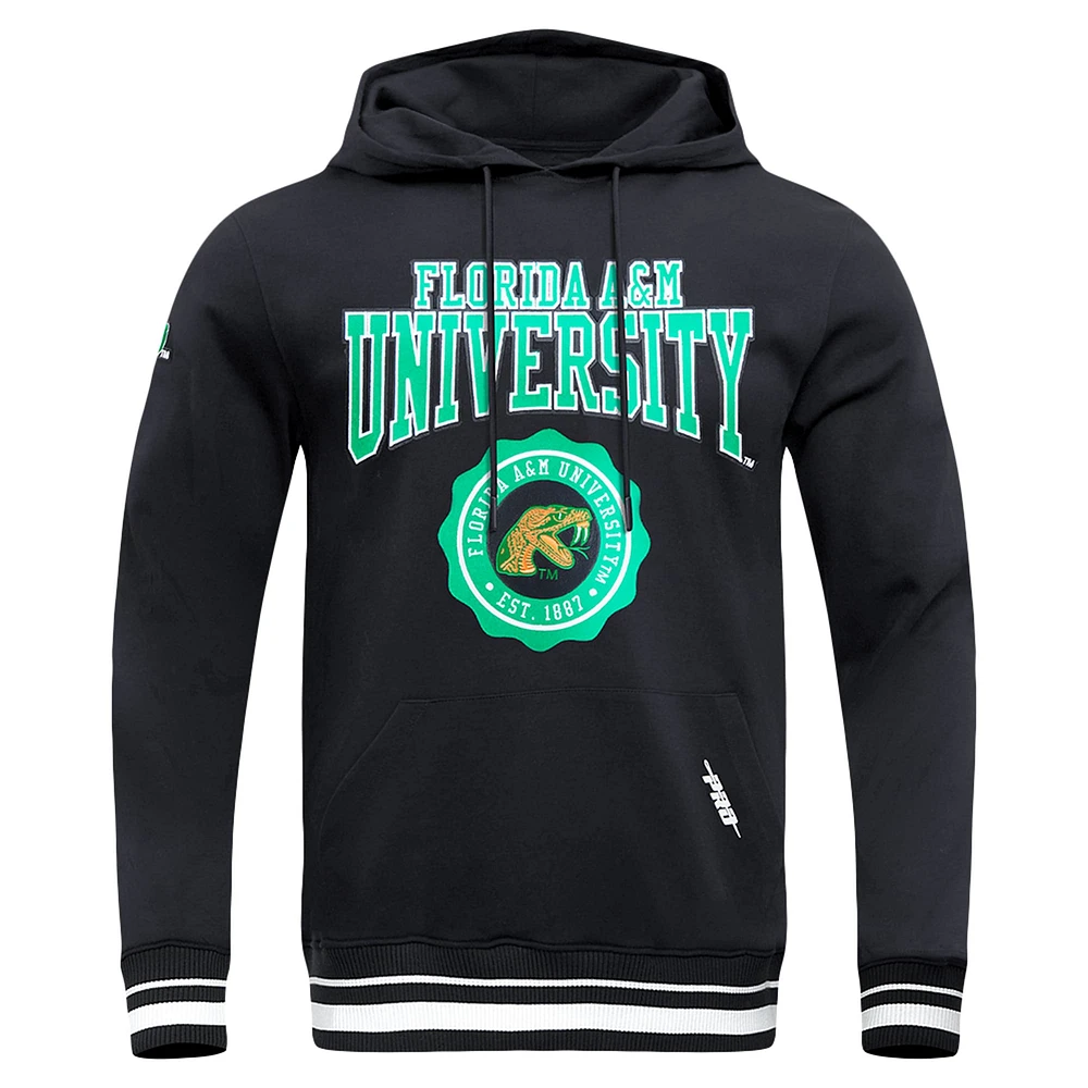 Sweat à capuche Pro Standard noir Florida A&M Rattlers Crest pour hommes