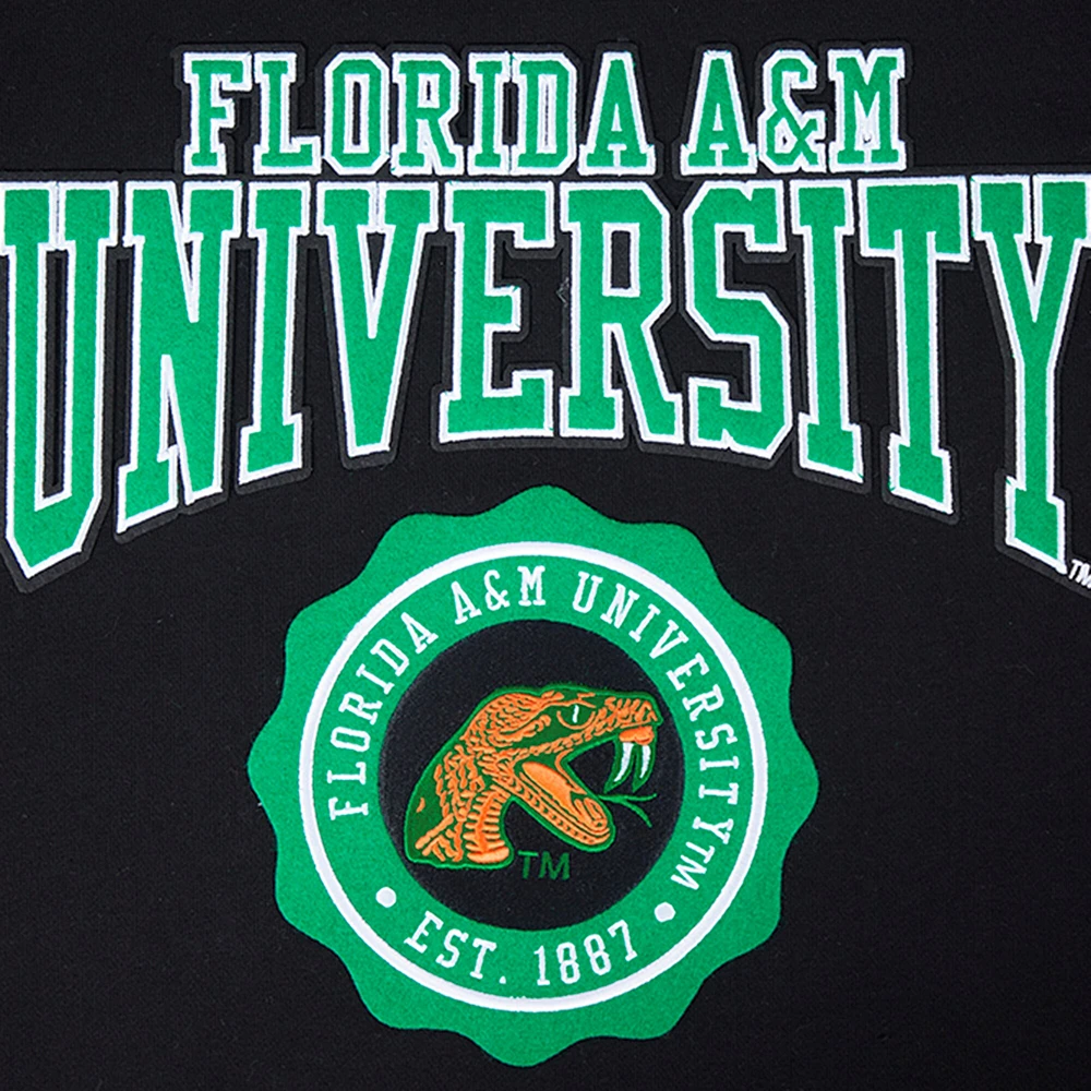 Sweat à capuche Pro Standard noir Florida A&M Rattlers Crest pour hommes