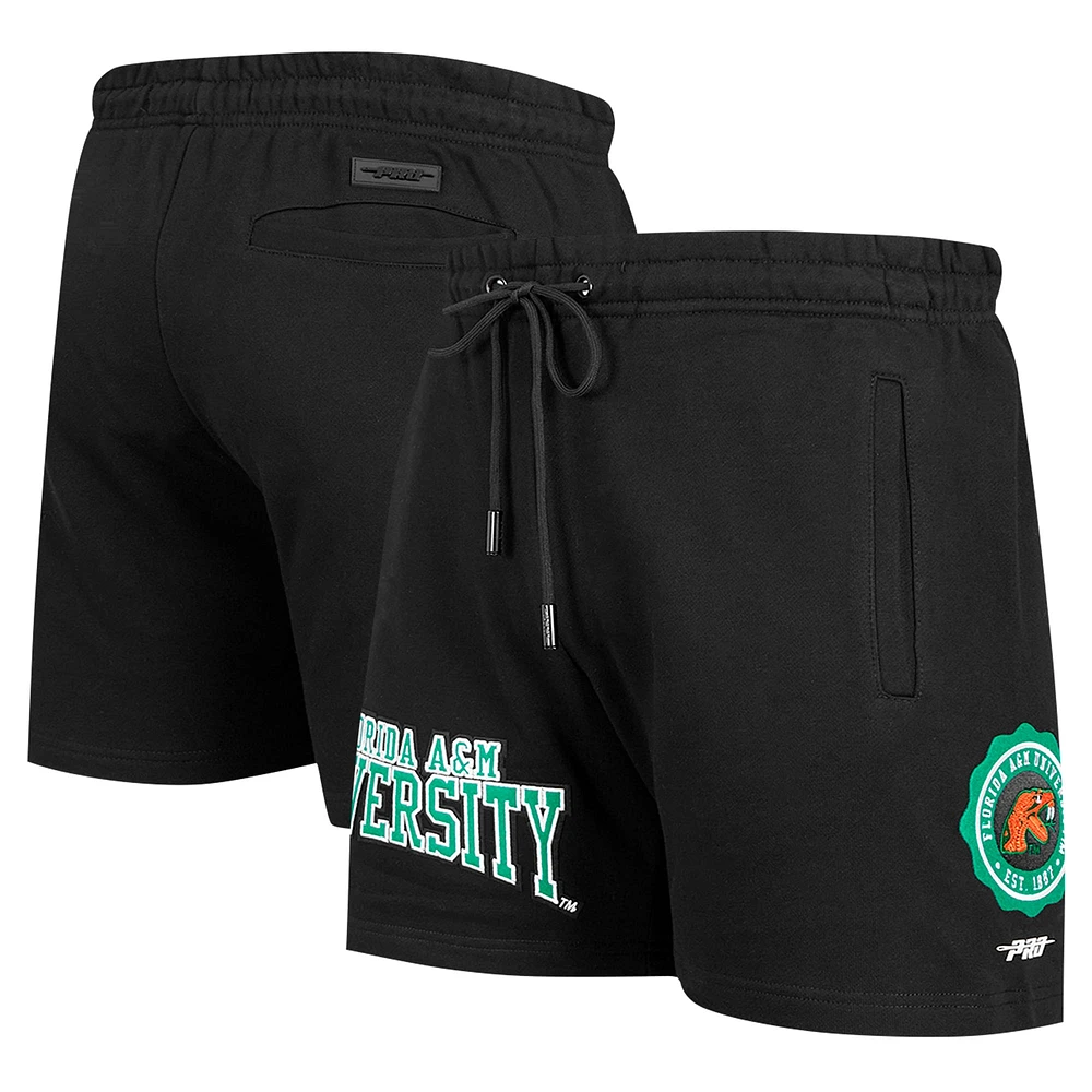 Short Pro Standard noir Florida A&M Rattlers Crest pour hommes