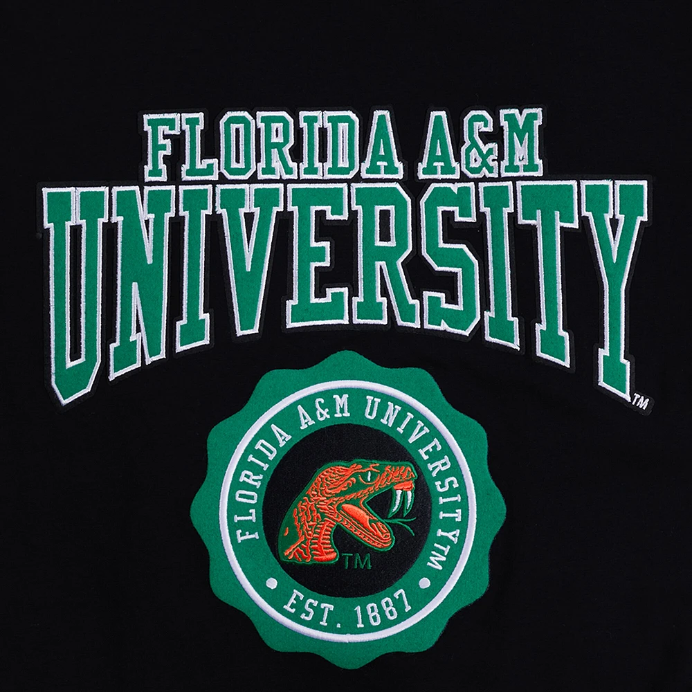 Men's Pro Standard Black Florida A&M Rattlers Crest T-Shirt