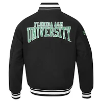 Men's Pro Standard Black Florida A&M Rattlers Crest Wool Full-Zip Jacket