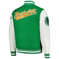 Men's Pro Standard Green Florida A&M Rattlers Script Wool Full-Zip Varsity Jacket