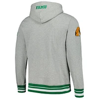 Men's Pro Standard Heather Gray Florida A&M Rattlers Script Tail Pullover Hoodie