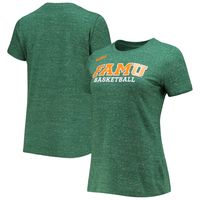 Women's Nike x LeBron James Heathered Green Florida A&M Rattlers Basketball Varsity T-Shirt