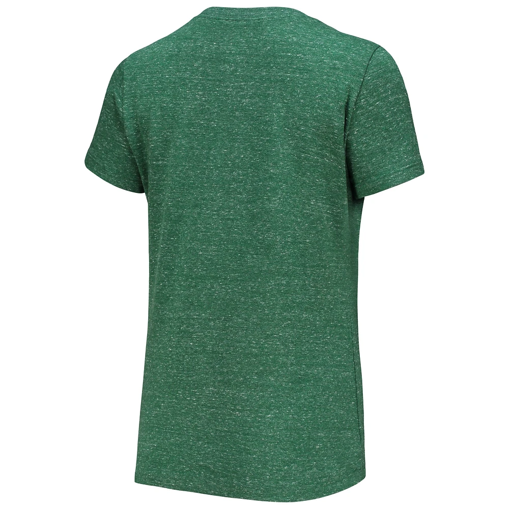 Women's Nike x LeBron James Heathered Green Florida A&M Rattlers Basketball Varsity T-Shirt