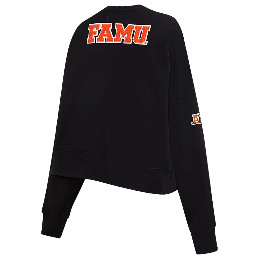 Sweat-shirt Pro Standard Florida A&M Rattlers Classic 3-Hit pour femme, noir