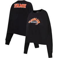 Women's Pro Standard Black Florida A&M Rattlers Classic 3-Hit Pullover Sweatshirt