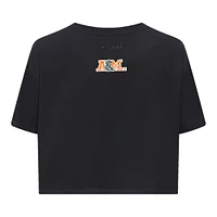 T-shirt court Pro Standard Florida A&M Rattlers Classic Three-Hit Boxy pour femme, noir