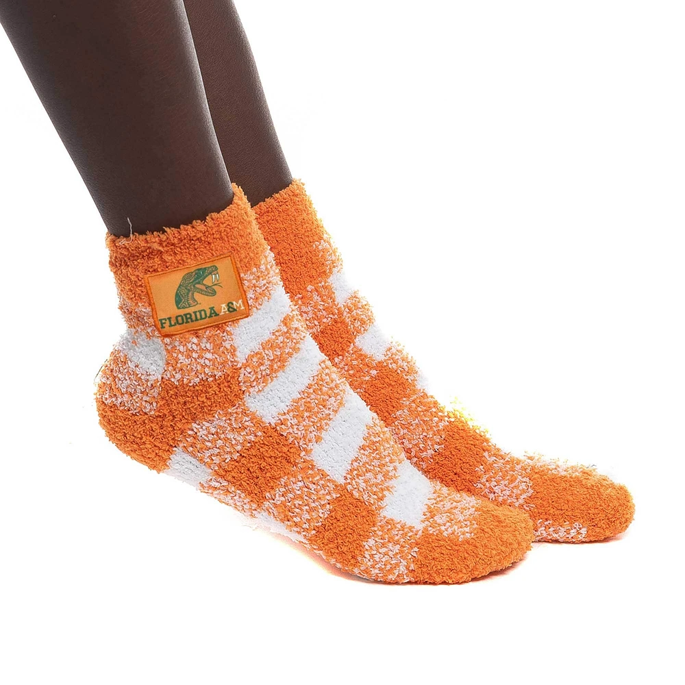 Chaussettes ZooZatz Florida A&M Rattlers Fuzzy Buffalo Check pour femmes