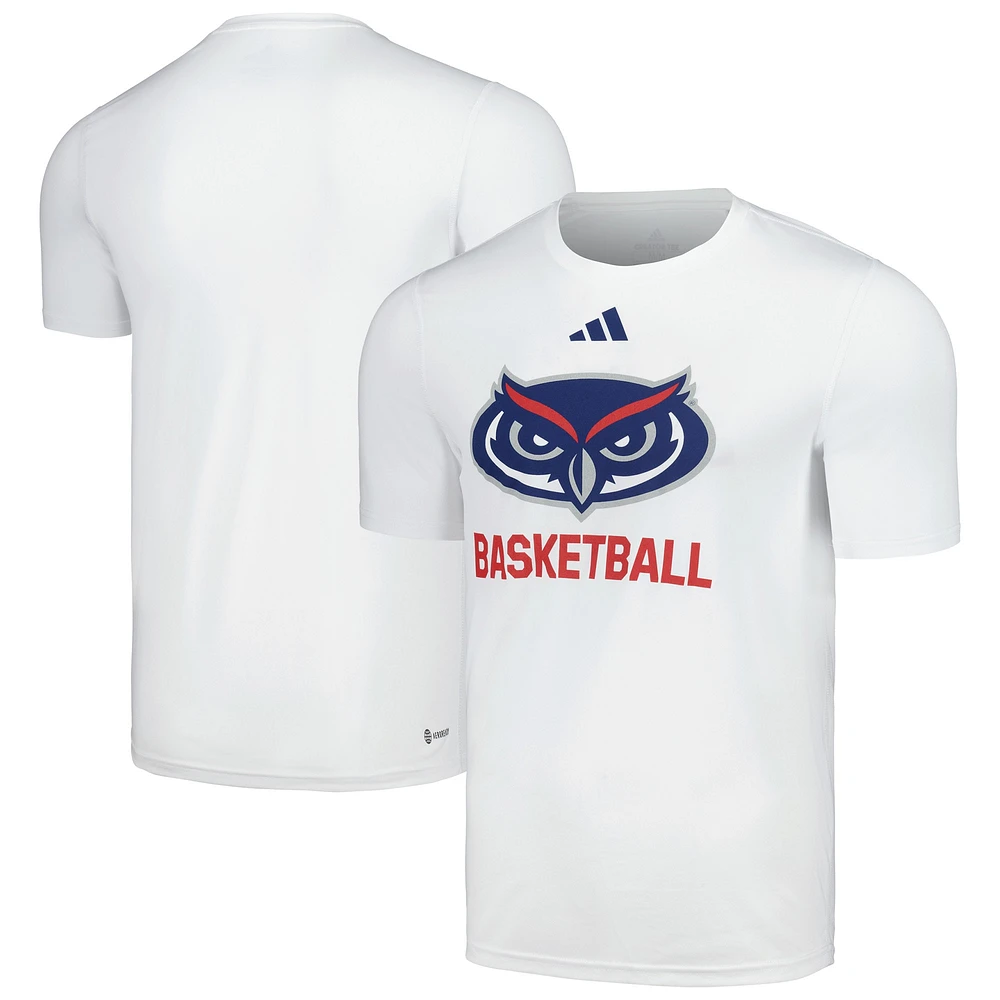 T-shirt blanc adidas Florida Atlantic Owls Basketball Creator pour hommes