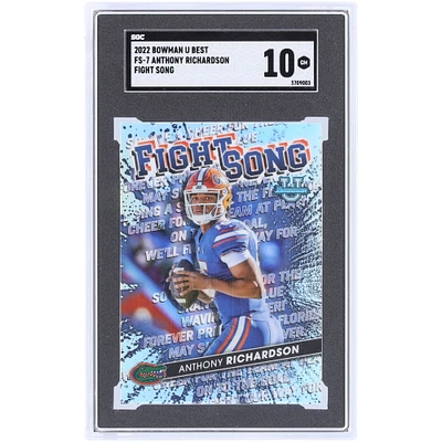 Anthony Richardson Florida Gators 2022 Bowman Best U Fight Song #FS-7 SGC Authenticated 10 Card