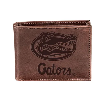 Florida Gators Bifold Leather Wallet - Brown