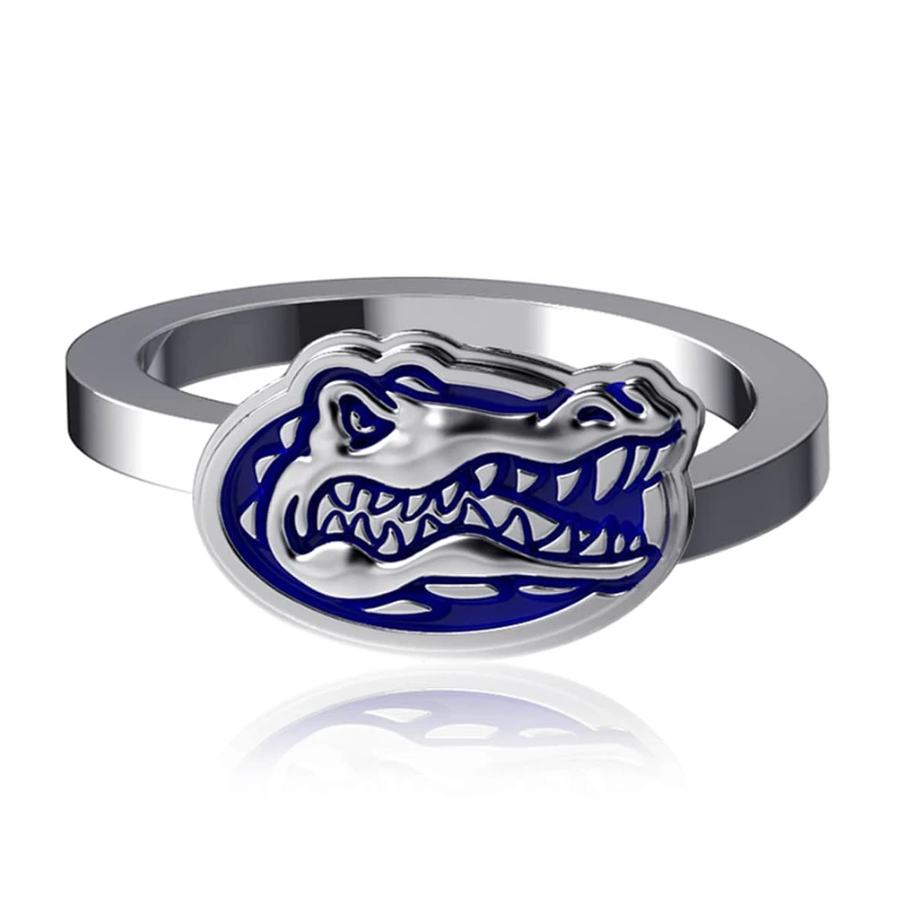 Dayna Designs Florida Gators Bypass Bague en argent émaillé