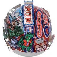 Emmitt Smith Florida Gators Autographed Riddell VSR4 Mini Helmet - Art by Charles Fazzino - GL68085455