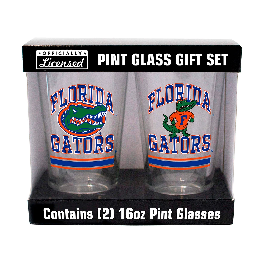 Gators de Floride 16oz. Verre à pinte, paquet de deux