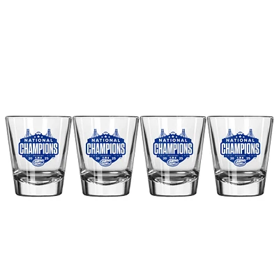Florida Gators 2025 NCAA Men's Basketball National Champions Four-Pack 2oz. Shot Glass Set