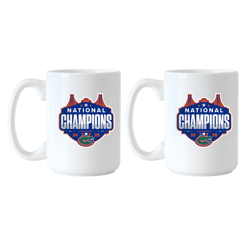 Florida Gators 2025 NCAA Men's Basketball National Champions Two-Pack 15oz. Sublimated Mug Set